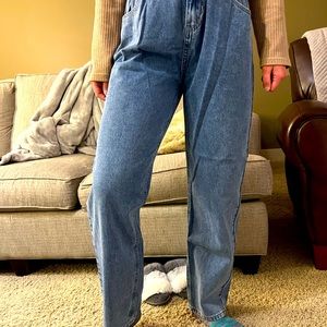 70s blue jean, straight leg dad jean